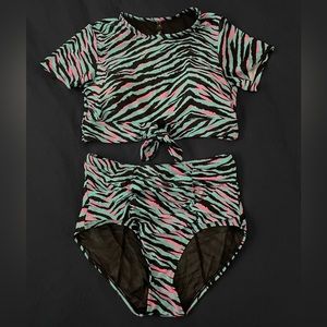 Torrid Hard to Find Like New Zebra print swimsuit size 1♥️